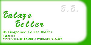 balazs beller business card